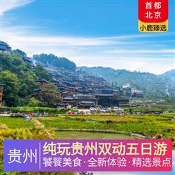 貴州旅游路線純玩貴州雙動五日游 全程升級2晚超豪華準五酒店 特別安排西江景區內特色客棧 1晚準四舒適酒店